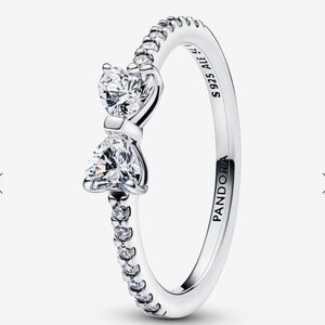 Pandora Sparkling Bow Ring 193510c02Sterling silver NWT